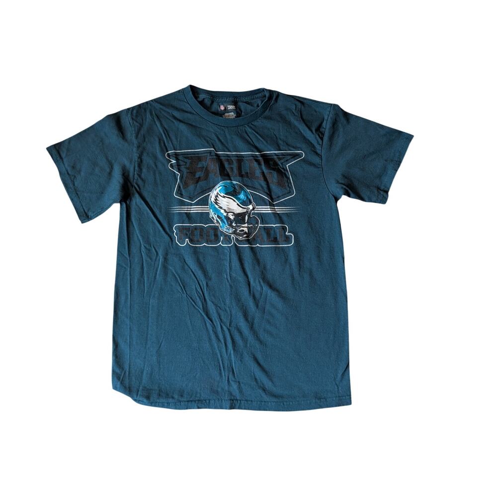 NFL Team Apparel Men's Philadelphia Eagles Helmet Graphic T-Shirt Green M